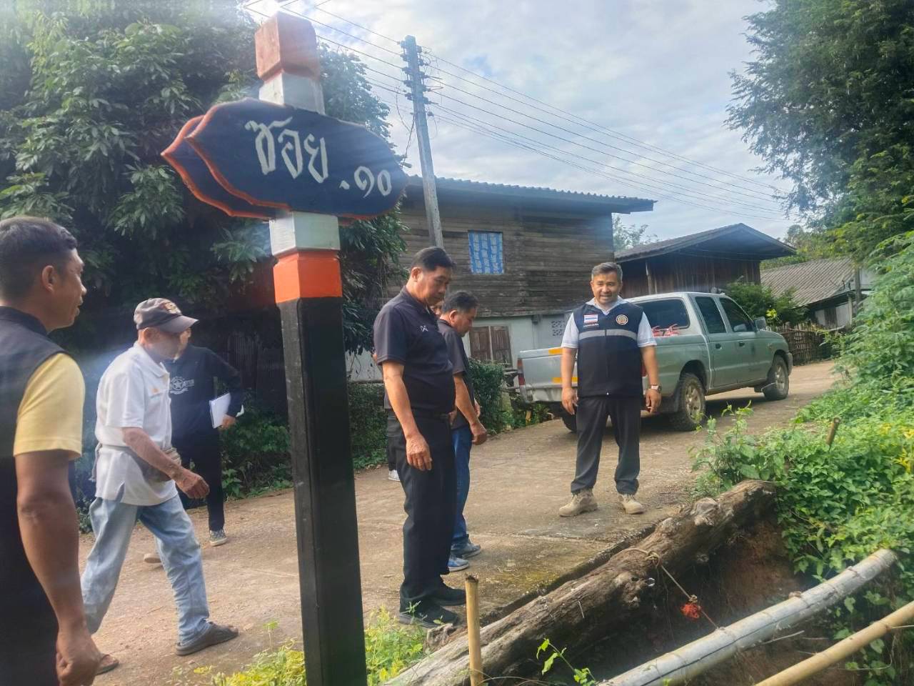 พื้นที่สำรวจเพื่อหาแนวทางแก้ไขเหตุอุทกภัย ณ บ้านแม่สุขใน หมู่ที่ 4